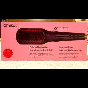 Amika iRed Polished Perfection Straightening Brush 2.0